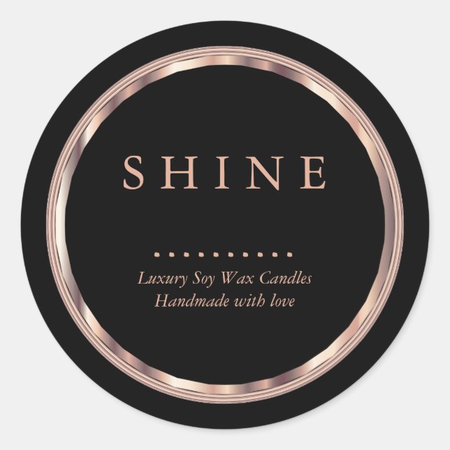 Etiketter för metalliska Ro Guld och svarta (Framsida)