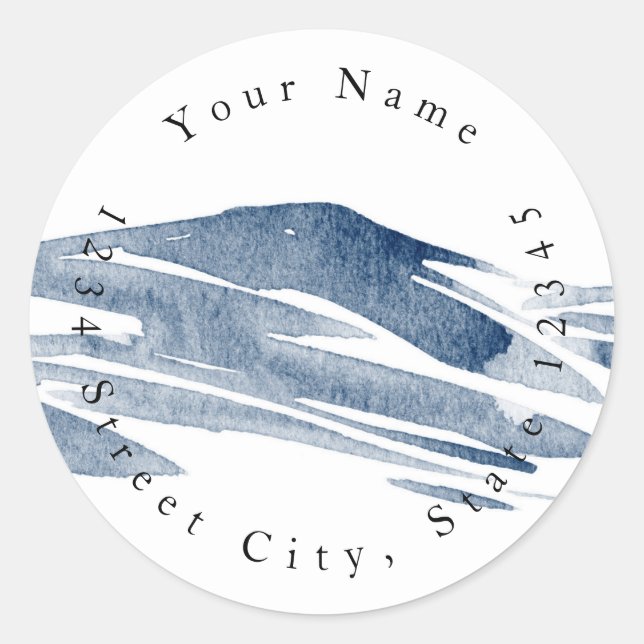Etiketter för minimalistisk Abstrakt Slate Waterco (Framsida)