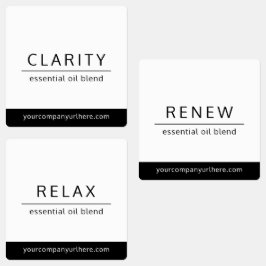 Etiketter för minimalistisk eterisk oljerull Flask