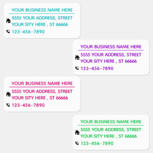 Etiketter för Mobil info-Färg för personlig vid Na
