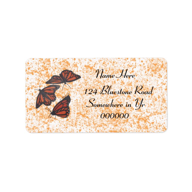 Etiketter för monarch-trion adressetikett (Framsidan)