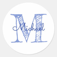 Etiketter för Monogram Custom Name Boy Clothing Ki