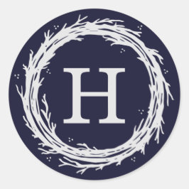 Etiketter för Monogram Helgdag för krans