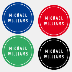 Etiketter för Namn med minimal Anpassningsbar Pers