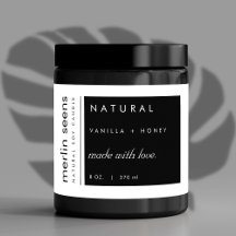 Etiketter för naturlig modern ljusprodukt