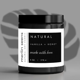 Etiketter för naturlig modern ljusprodukt