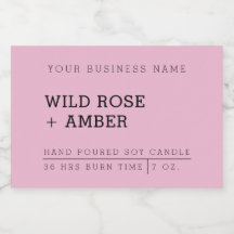 Etiketter för naturlig Rosa av ljus