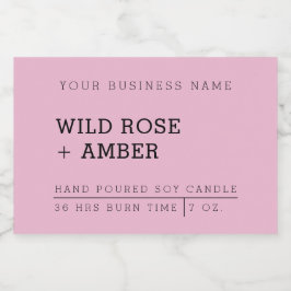 Etiketter för naturlig Rosa av ljus