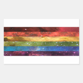 Etiketter för nebula-flagga för regnbåge pride