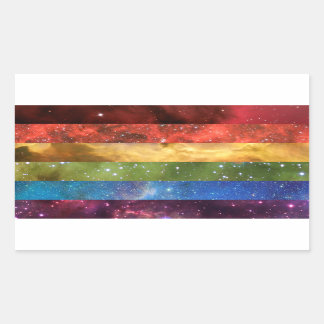 Etiketter för nebula-flagga för regnbåge pride
