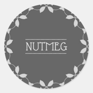 Etiketter för Nutmeg Spice Burk-etiketter