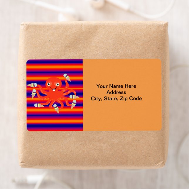 Etiketter för Octopus Ice Cream Rand Fraktsedel (Insitu)