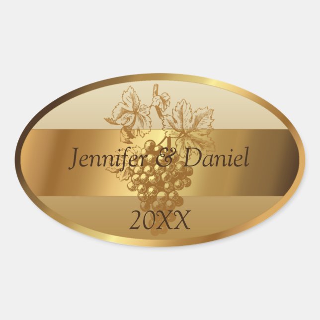 Etiketter för personlig Anpassningsbar Vin (Framsida)