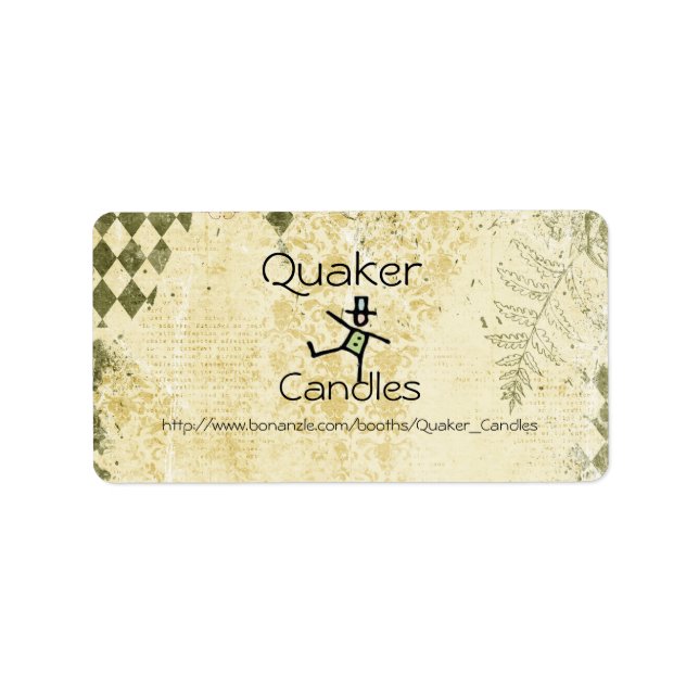 Etiketter för Quaker Candle Adressetikett (Framsidan)