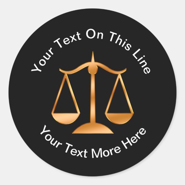 Etiketter för reklammärkning för advokatbyrå (Framsida)