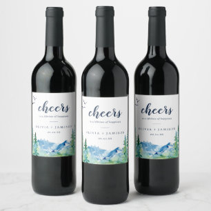 Etiketter för Rocky Mountain Cheers Bröllop Vin