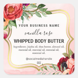 Etiketter för rosa av karosssmör