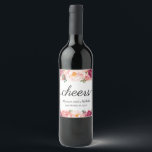 Etiketter för Rosa Blommigt Bröllop Vin<br><div class="desc">Vår rosa blomma bröllop vin för att dekorera vin flaskor som du serverar till dina gäster eller ge som favoriter. Använda Zazzles "Personalize this template" (Anpassa den här mallen) verktyg för att ange dina uppgifter. Om du vill ändra placeringen av textrutorna klickar du bara på knappen "Klicka för att anpassa...</div>