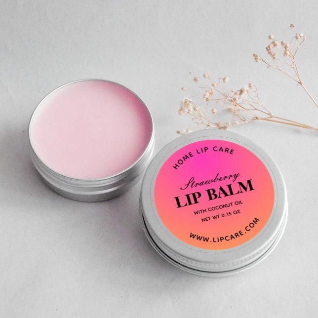 Etiketter för rund övertonad Rosa Orange Lip Berry (Skapare uppladdad)