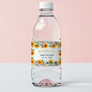 Etiketter för rustiska solblommor och lavender Bab