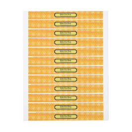 Etiketter för säkerhetsskylt för gyllene honeycomb