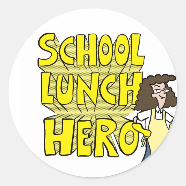 Etiketter för School Lunch Hero (Framsida)