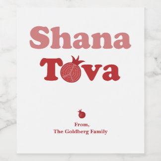 etiketter för Shana Tova Personlig Vin