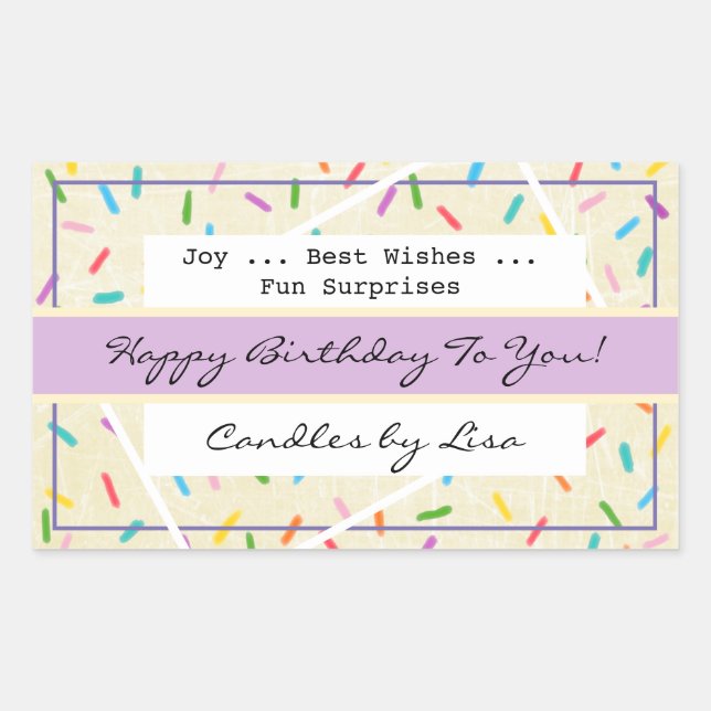 Etiketter för Skapar av ljus i grattis på födelsed (Framsida)