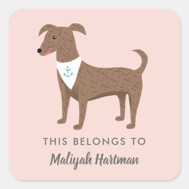 Etiketter för skolelever i Namn i Cute Puppy Girls (Framsida)