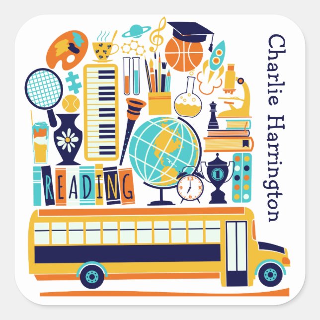 Etiketter för skolillustrationer (Framsida)