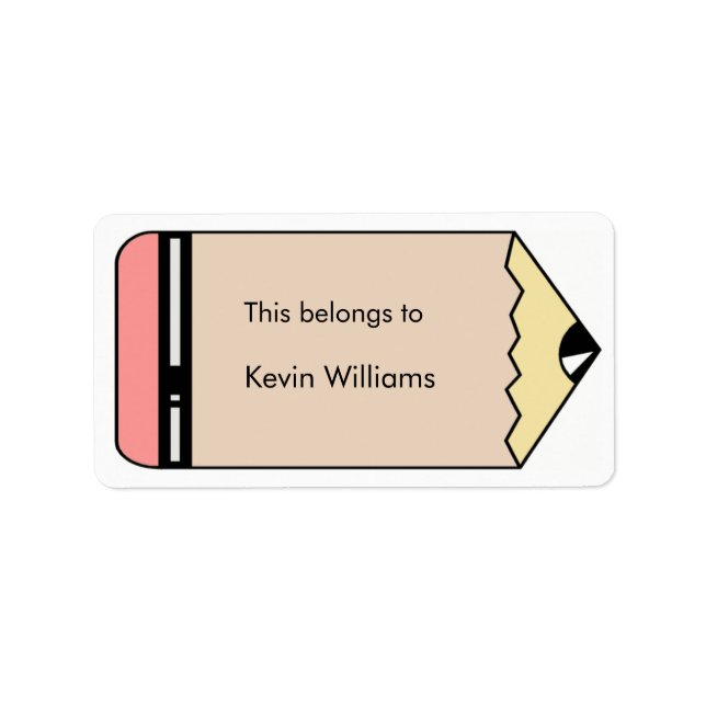 Etiketter för skolleveranser adressetikett (Framsidan)