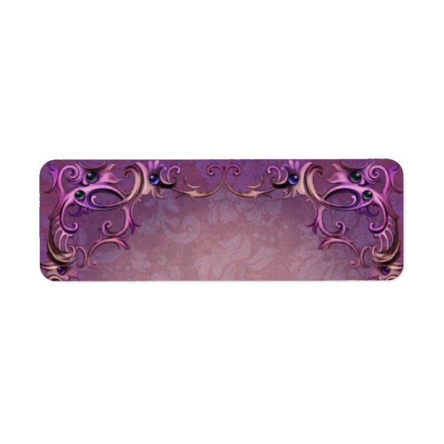 Etiketter för små höstmyntetiketter returadress etikett (Framsidan)