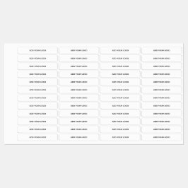 ETIKETTER FÖR SMALA AV anpassningsbar
