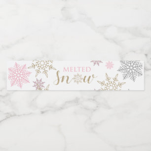 Etiketter för smält Snö Vattenflaska