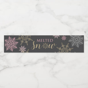 Etiketter för smält Snö Vattenflaska