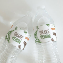 Etiketter för Snake Party Vattenflaska