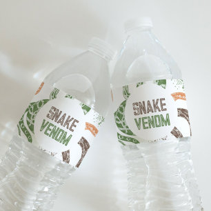 Etiketter för Snake Party Vattenflaska