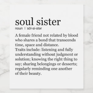 Etiketter för Soul Sister Vin