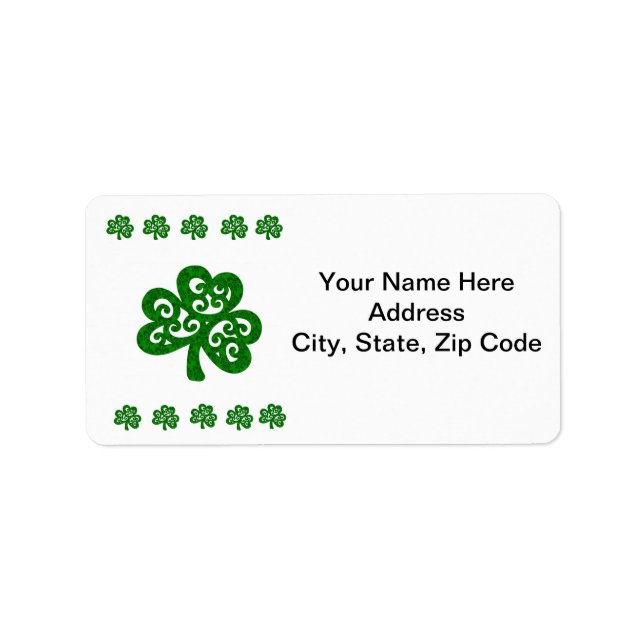 Etiketter för St. Patrick-Day Adressetikett (Framsidan)
