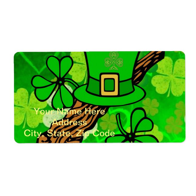 Etiketter för St. Patrick-Day Fraktsedel (Framsidan)