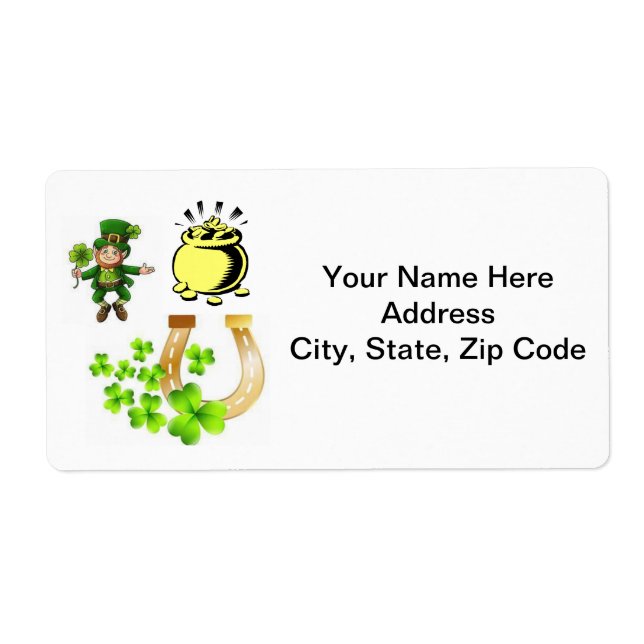 Etiketter för St. Patrick-Day Fraktsedel (Framsidan)