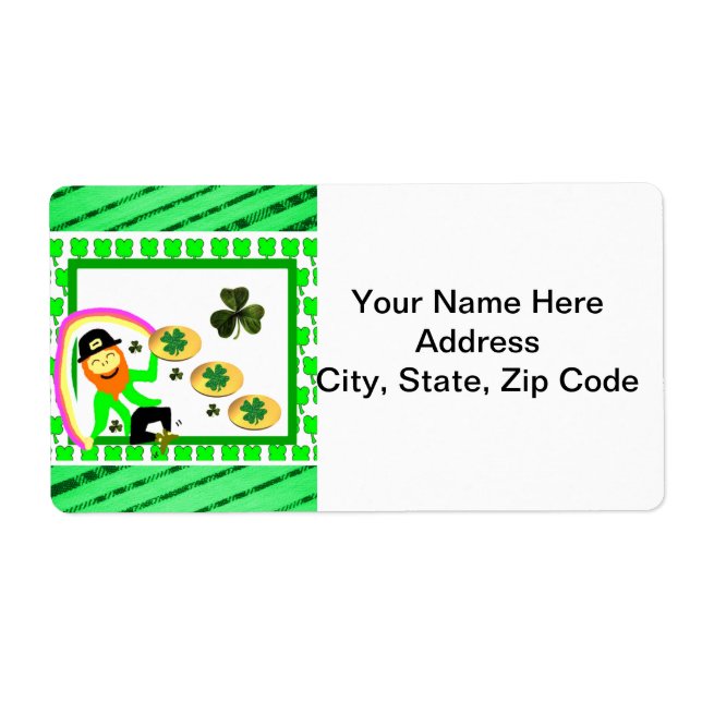 Etiketter för St. Patrick-Day Fraktsedel (Framsidan)