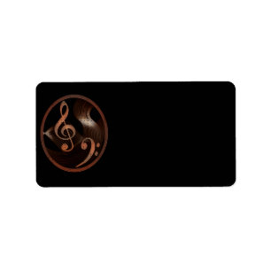 Etiketter för Steampunk musikdesign (medlet) Adressetikett