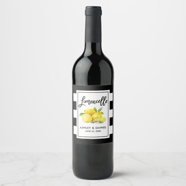 Etiketter för strimlade limoncellslemonetiketter f (Framsida)