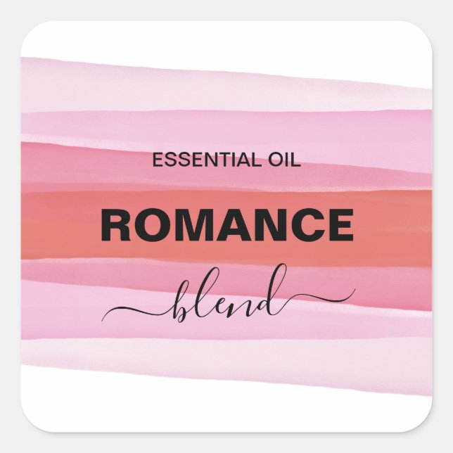 Etiketter för stripe Bläck Rosa Roller Flaska (Framsida)