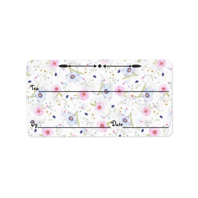 Etiketter för tea/kaffe/osv. adressetikett (Framsidan)