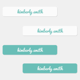 Etiketter för Teal Girl School Namn