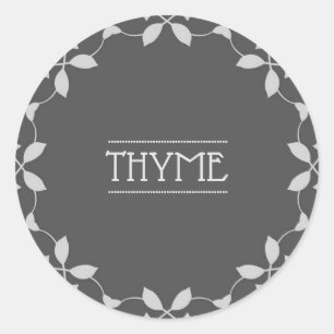 Etiketter för Thyme Spice Burk