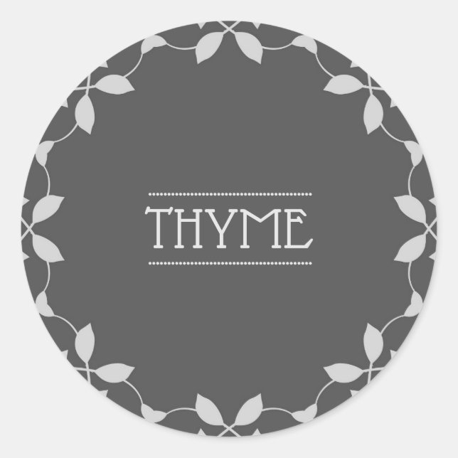 Etiketter för Thyme Spice Burk (Framsida)