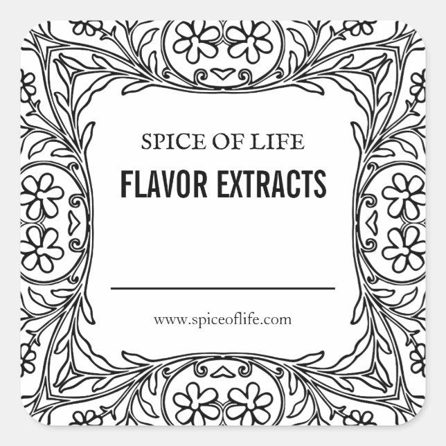 Etiketter för tom homemade-utdrag (Framsida)